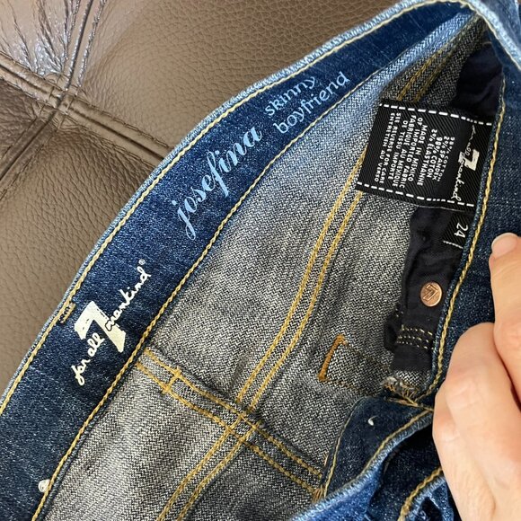 7 For All Mankind - Josefina Skinny Boyfriend - Size 24 - Picture 3 of 4